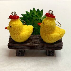 Chicken Earring, Hen Earring, Easter Earring, Silly Animal Earring, Gift Idea